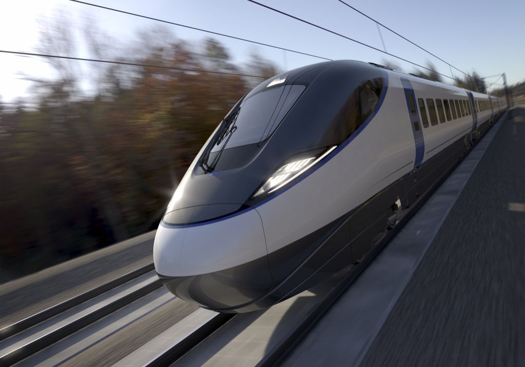 Artists impression of an HS2 train